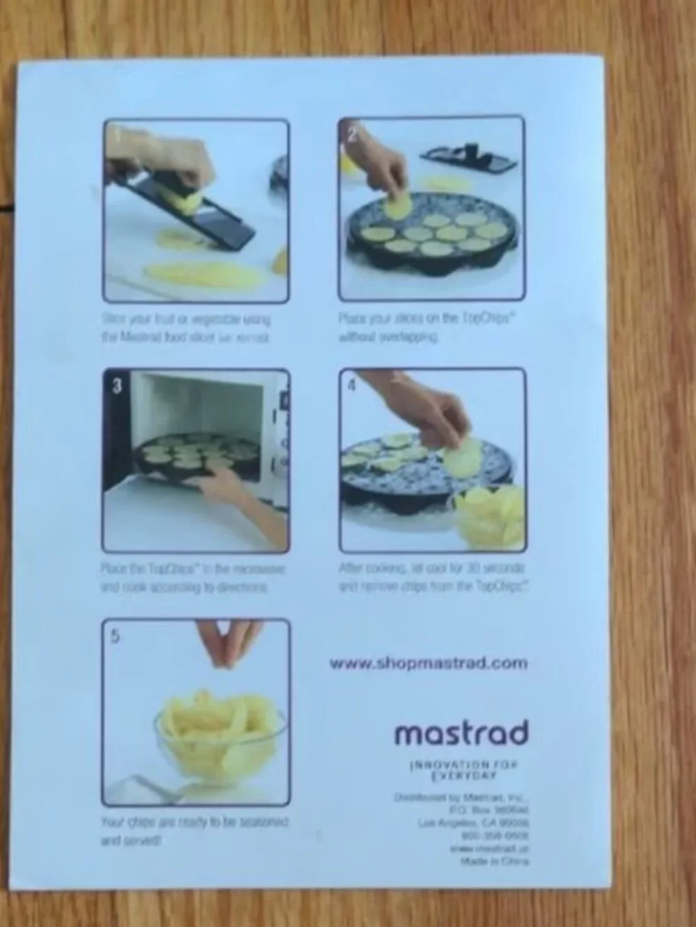 Mastrad microwave Chip Maker and mandoline slicer Set